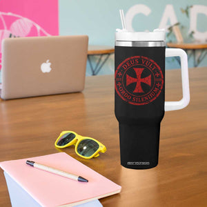 Deus Vult Ordo Silentium Knights Templar Est 1119 Tumbler With Handle Crusader Cross