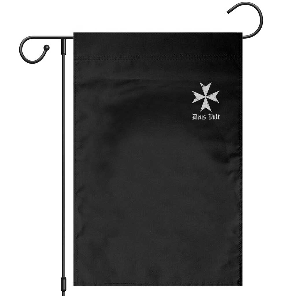 Knights Hospitaller Maltese Cross Catholic Christian Deus Vult Garden Flag TS11 Black Print Your Wear