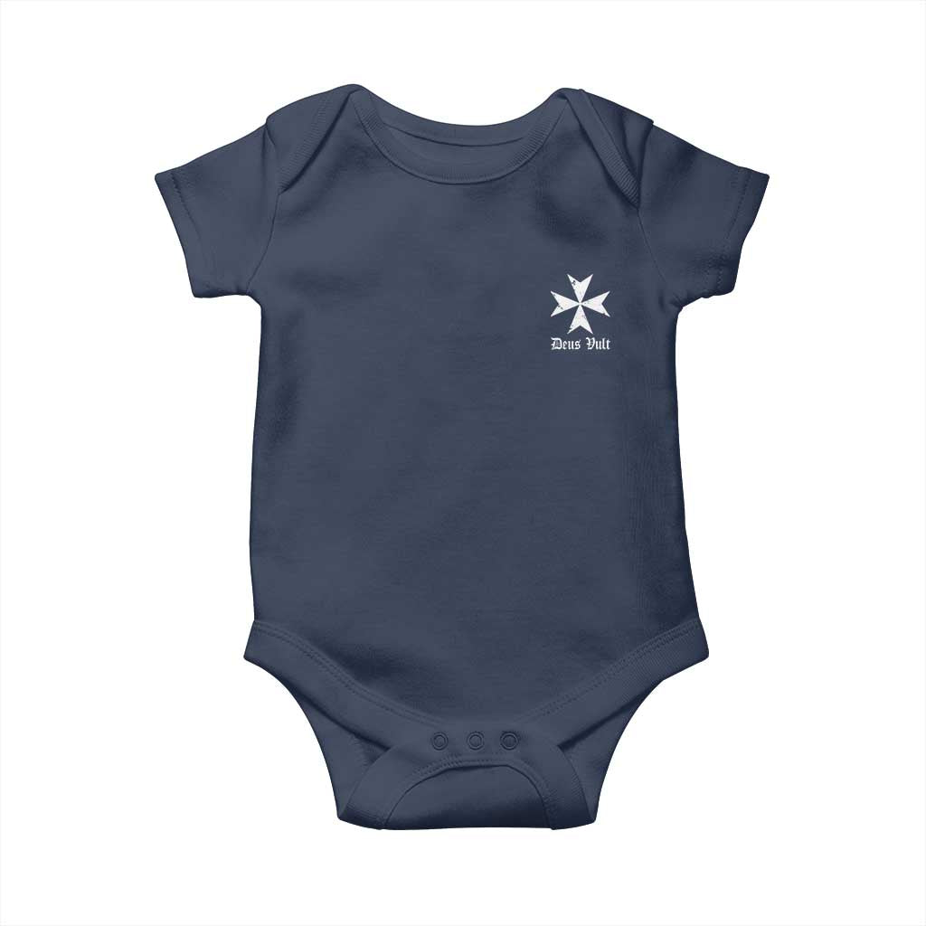 Knights Hospitaller Maltese Cross Catholic Christian Deus Vult Baby Onesie
