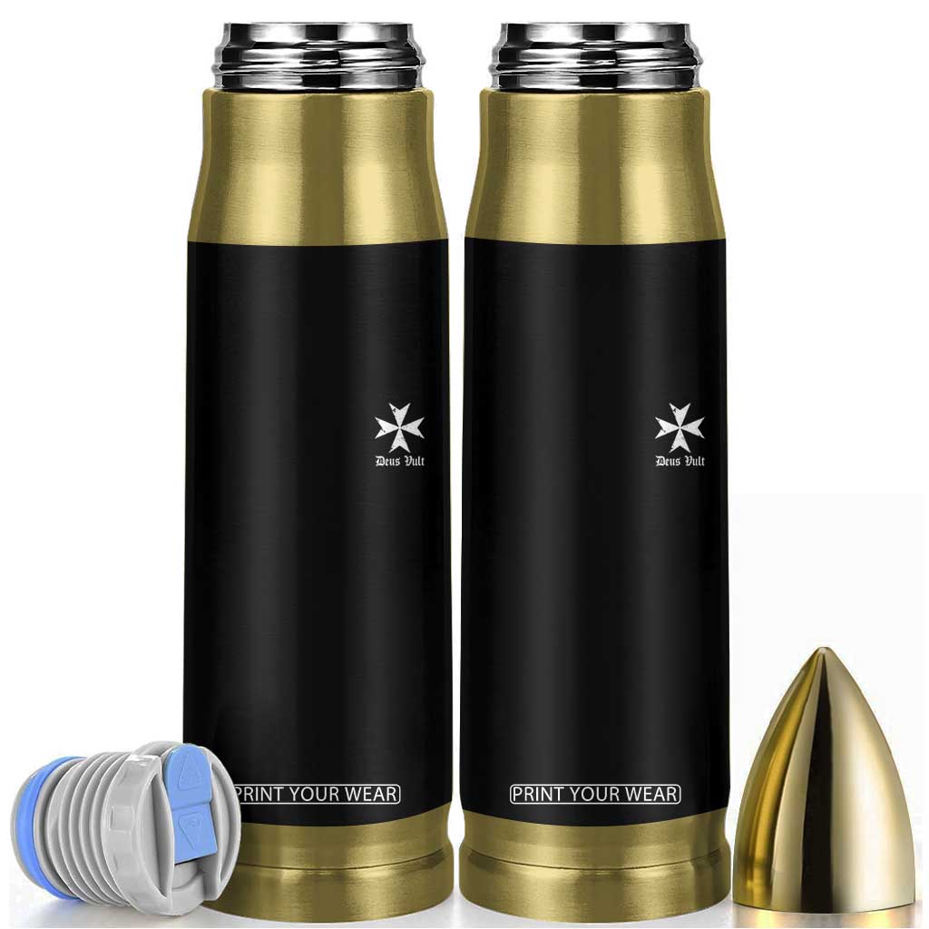 Knights Hospitaller Maltese Cross Catholic Christian Deus Vult Bullet Tumbler TS11 Black Print Your Wear