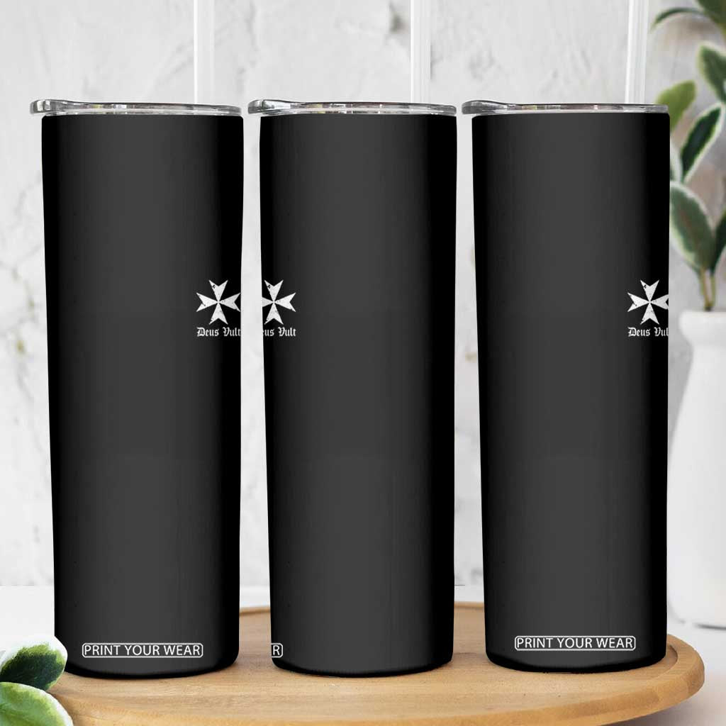 Knights Hospitaller Maltese Cross Catholic Christian Deus Vult Skinny Tumbler
