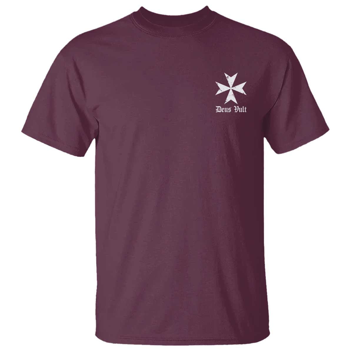 Knights Hospitaller Maltese Cross Catholic Christian Deus Vult T Shirt