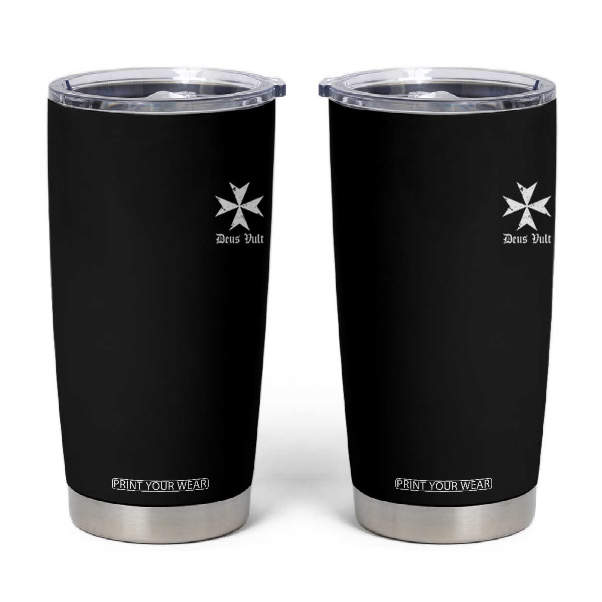 Knights Hospitaller Maltese Cross Catholic Christian Deus Vult Tumbler Cup