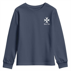 Knights Hospitaller Maltese Cross Catholic Christian Deus Vult Youth Sweatshirt