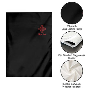 Deus Vult Catholic Knight Templar Jerusalem Cross Garden Flag