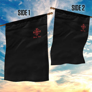 Deus Vult Catholic Knight Templar Jerusalem Cross Garden Flag