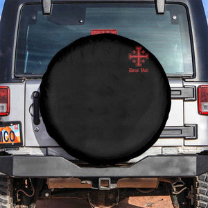 Deus Vult Catholic Knight Templar Jerusalem Cross Spare Tire Cover