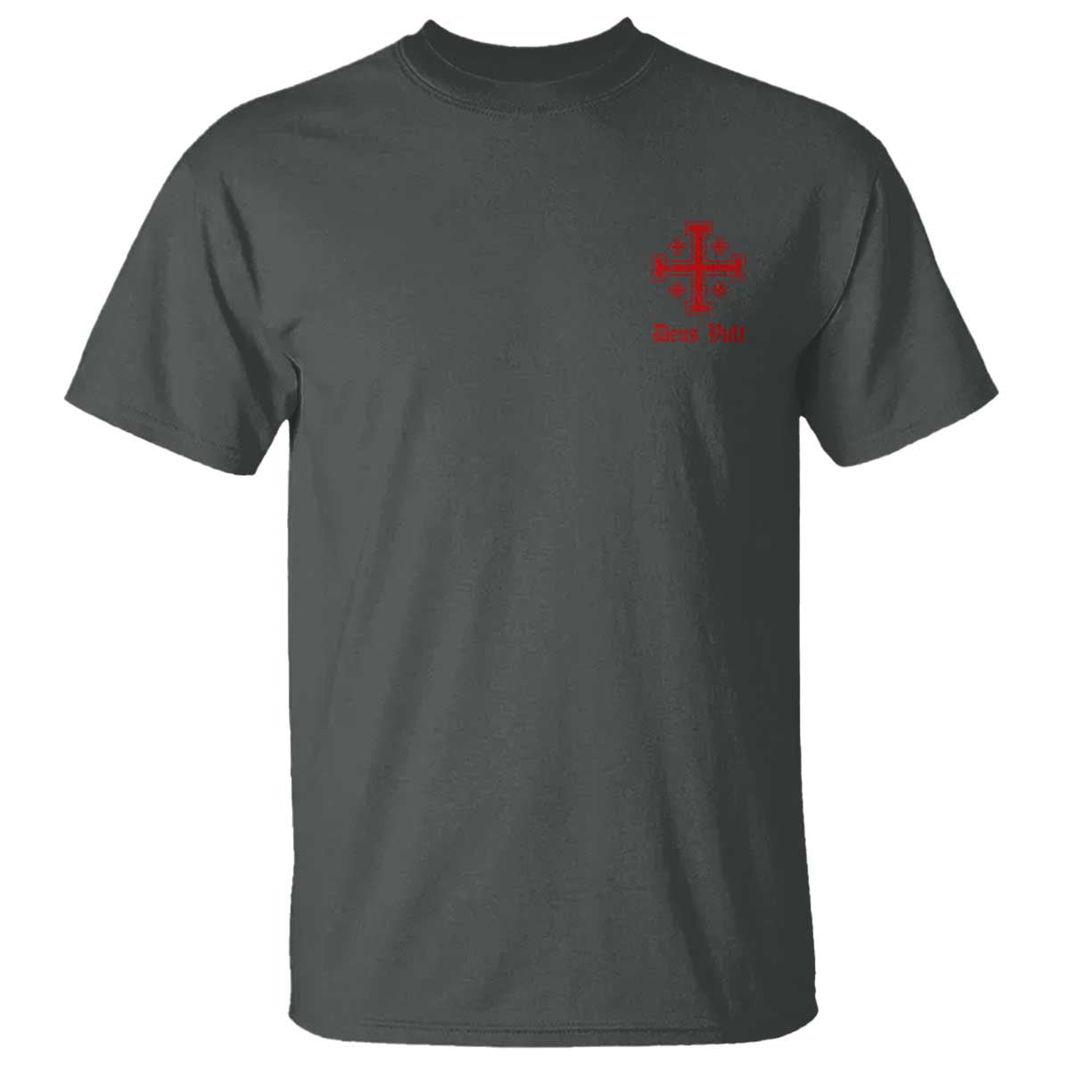 Deus Vult Catholic Knight Templar Jerusalem Cross T Shirt