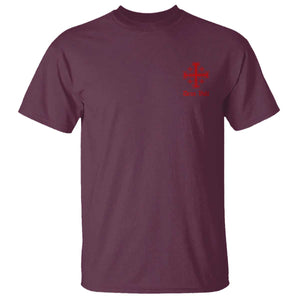 Deus Vult Catholic Knight Templar Jerusalem Cross T Shirt