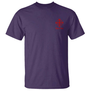 Deus Vult Catholic Knight Templar Jerusalem Cross T Shirt