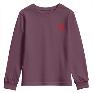 Deus Vult Catholic Knight Templar Jerusalem Cross Youth Sweatshirt