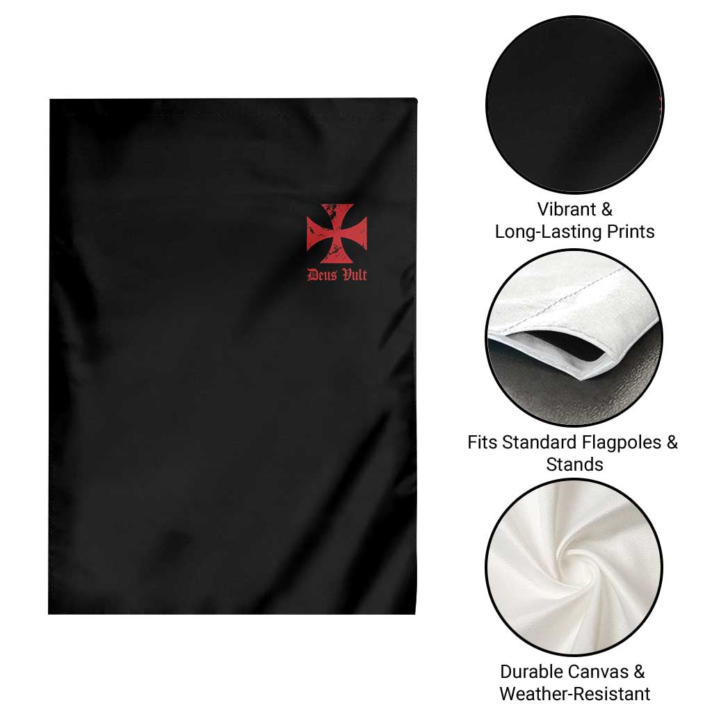 Deus Vult Catholic Knight Templar Crusader Cross Faith Garden Flag
