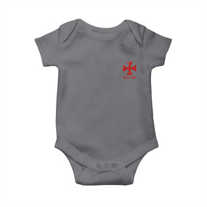 Deus Vult Catholic Knight Templar Crusader Cross Faith Baby Onesie