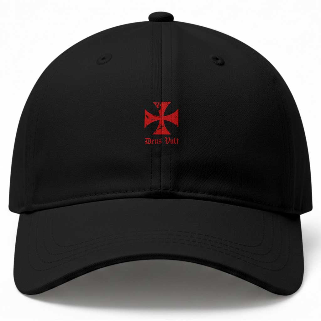 Deus Vult Catholic Knight Templar Crusader Cross Faith Baseball Cap