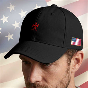 Deus Vult Catholic Knight Templar Crusader Cross Faith Baseball Cap
