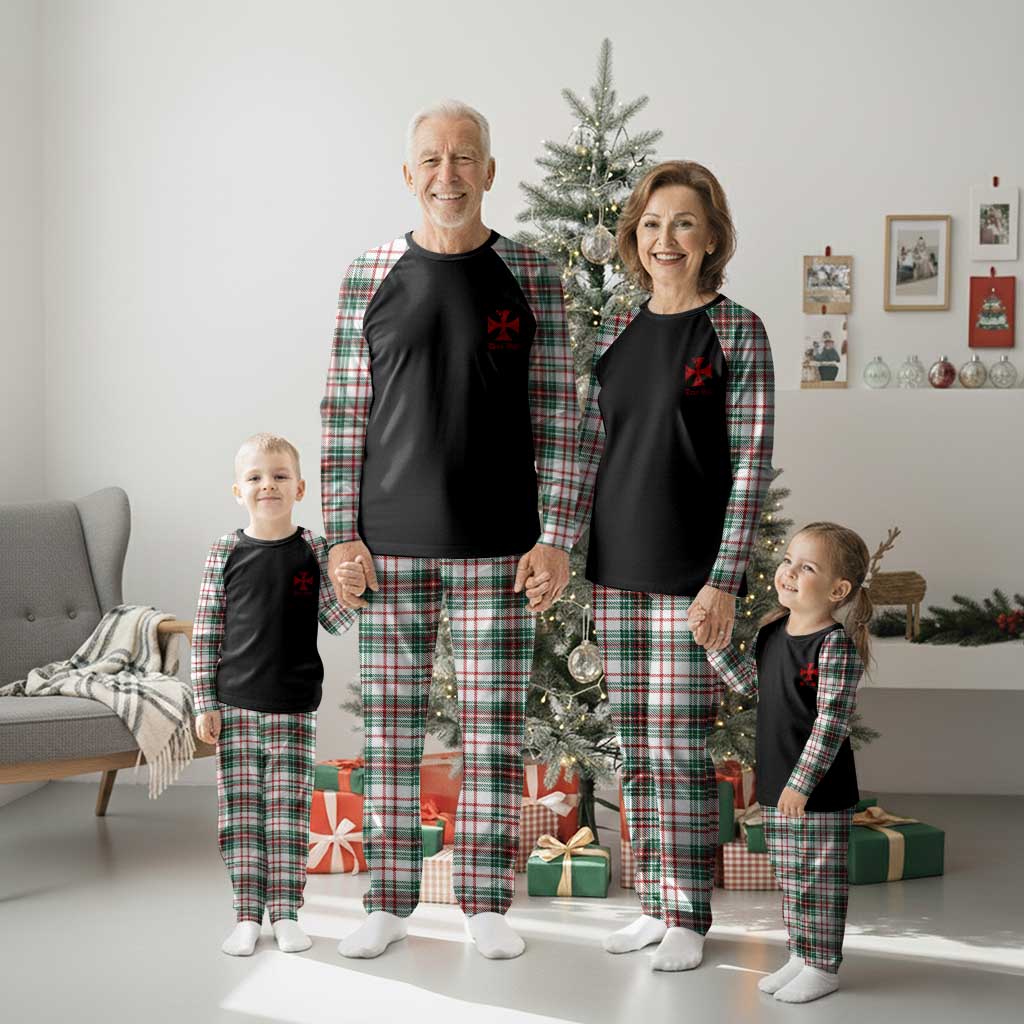 Deus Vult Catholic Knight Templar Crusader Cross Faith Plaid Pajama Set