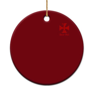 Deus Vult Catholic Knight Templar Crusader Cross Faith Ceramic Ornament