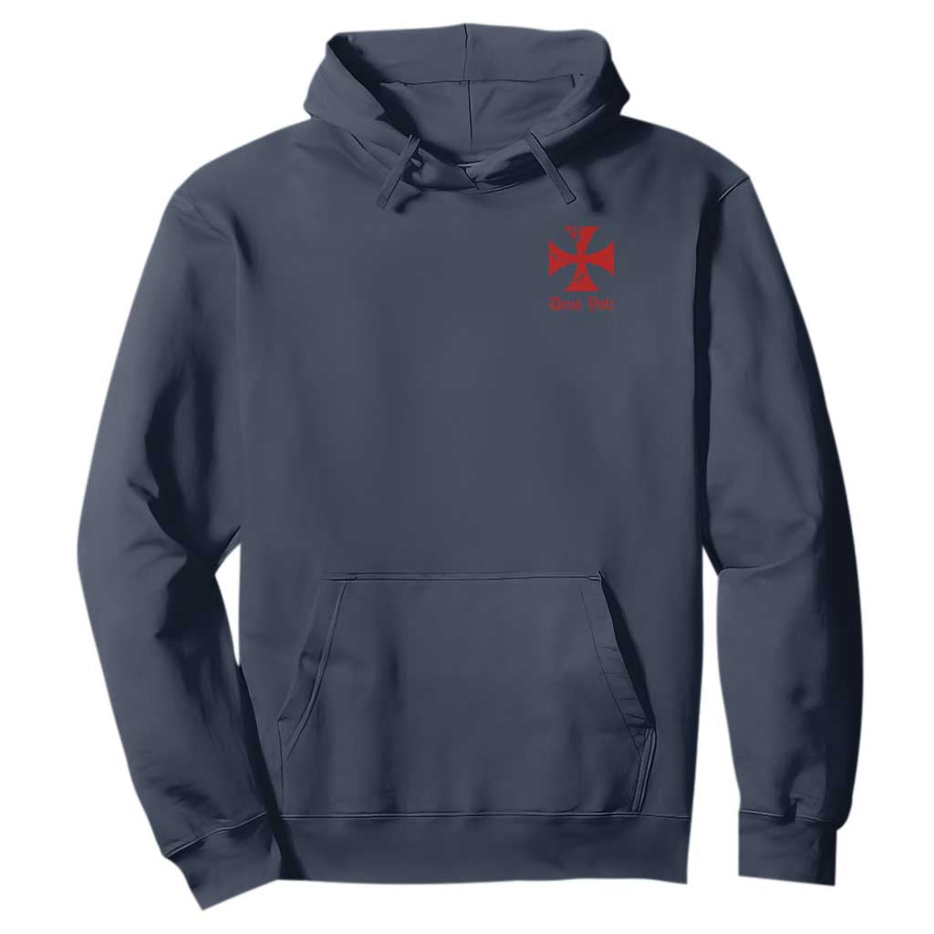 Deus Vult Catholic Knight Templar Crusader Cross Faith Hoodie