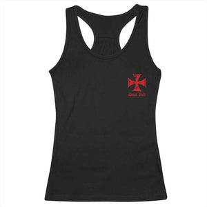 Deus Vult Catholic Knight Templar Crusader Cross Faith Racerback Tank Top