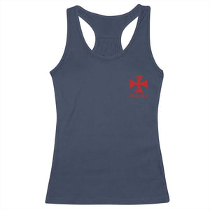 Deus Vult Catholic Knight Templar Crusader Cross Faith Racerback Tank Top