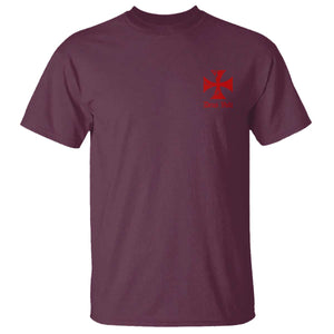 Deus Vult Catholic Knight Templar Crusader Cross Faith T Shirt