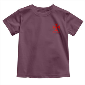 Deus Vult Catholic Knight Templar Crusader Cross Faith Toddler T Shirt
