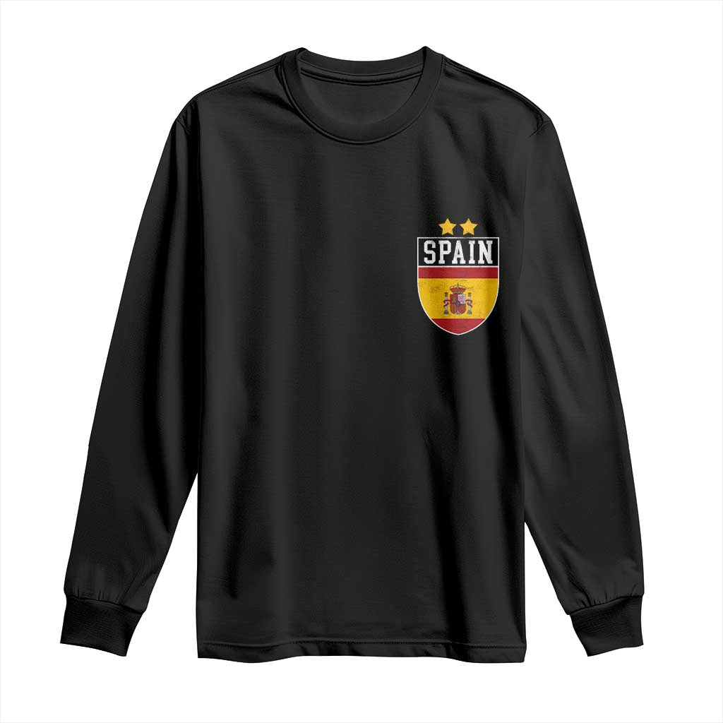 Spain 2nd Star Espana Football Crest Long Sleeve Shirt