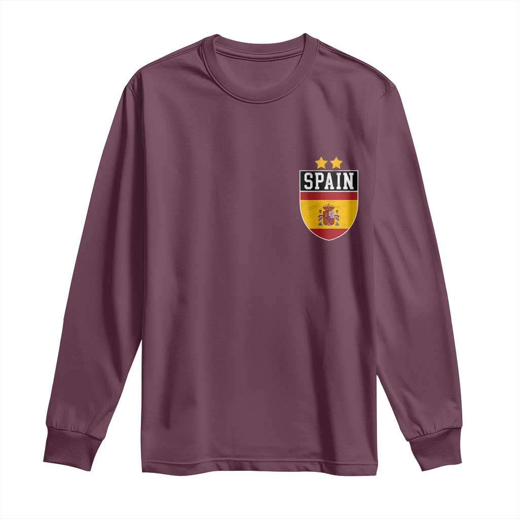 Spain 2nd Star Espana Football Crest Long Sleeve Shirt