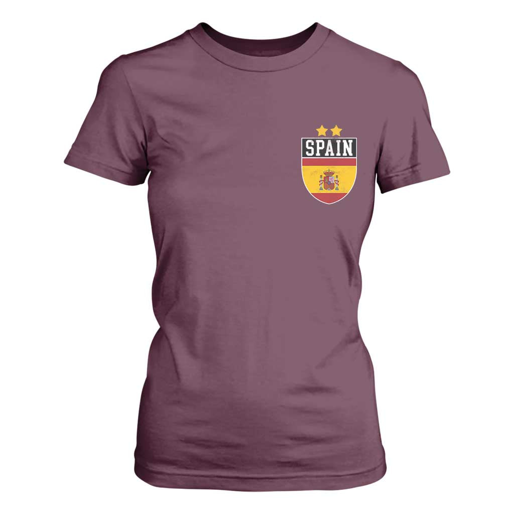Spain 2nd Star Espana Football Crest T Shirt For Women