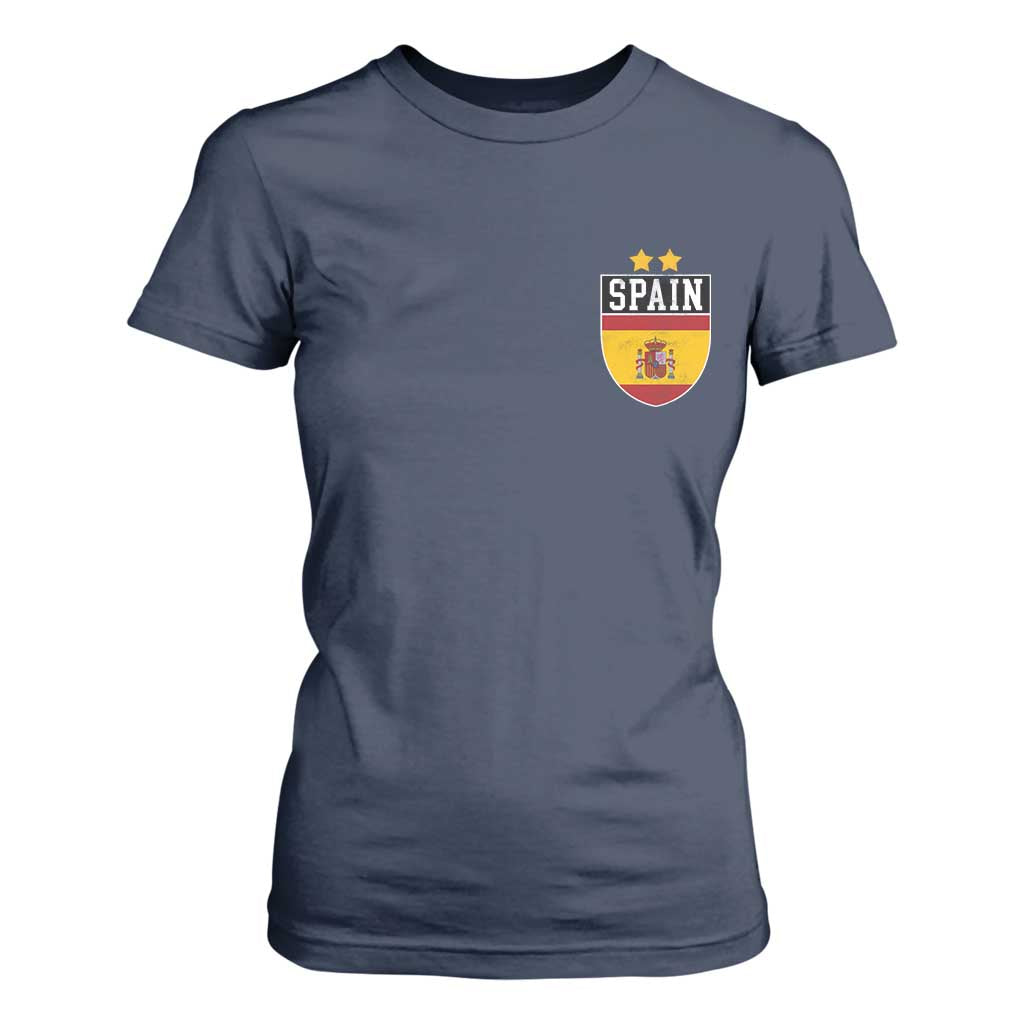 Spain 2nd Star Espana Football Crest T Shirt For Women
