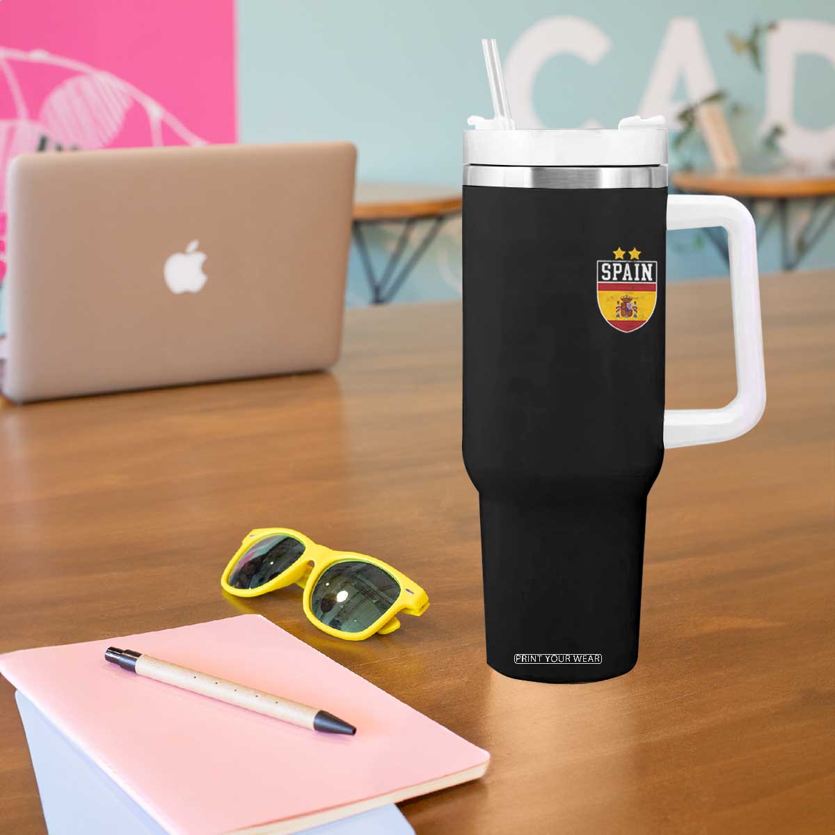 Spain 2nd Star Espana Football Crest Tumbler With Handle