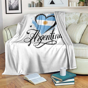 Argentina Heart Argentinian Flag Sun of May Patriotic Throw Blanket