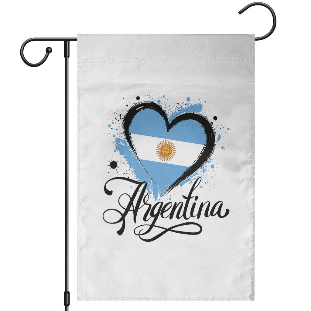 Argentina Heart Argentinian Flag Sun of May Patriotic Garden Flag TS11 White Print Your Wear