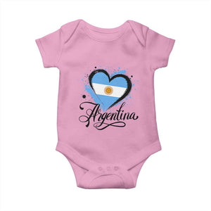 Argentina Heart Argentinian Flag Sun of May Patriotic Baby Onesie