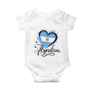 Argentina Heart Argentinian Flag Sun of May Patriotic Baby Onesie