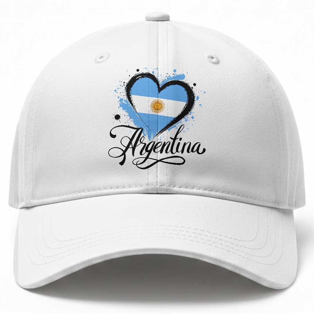 Argentina Heart Argentinian Flag Sun of May Patriotic Baseball Cap TS11 Print Your Wear