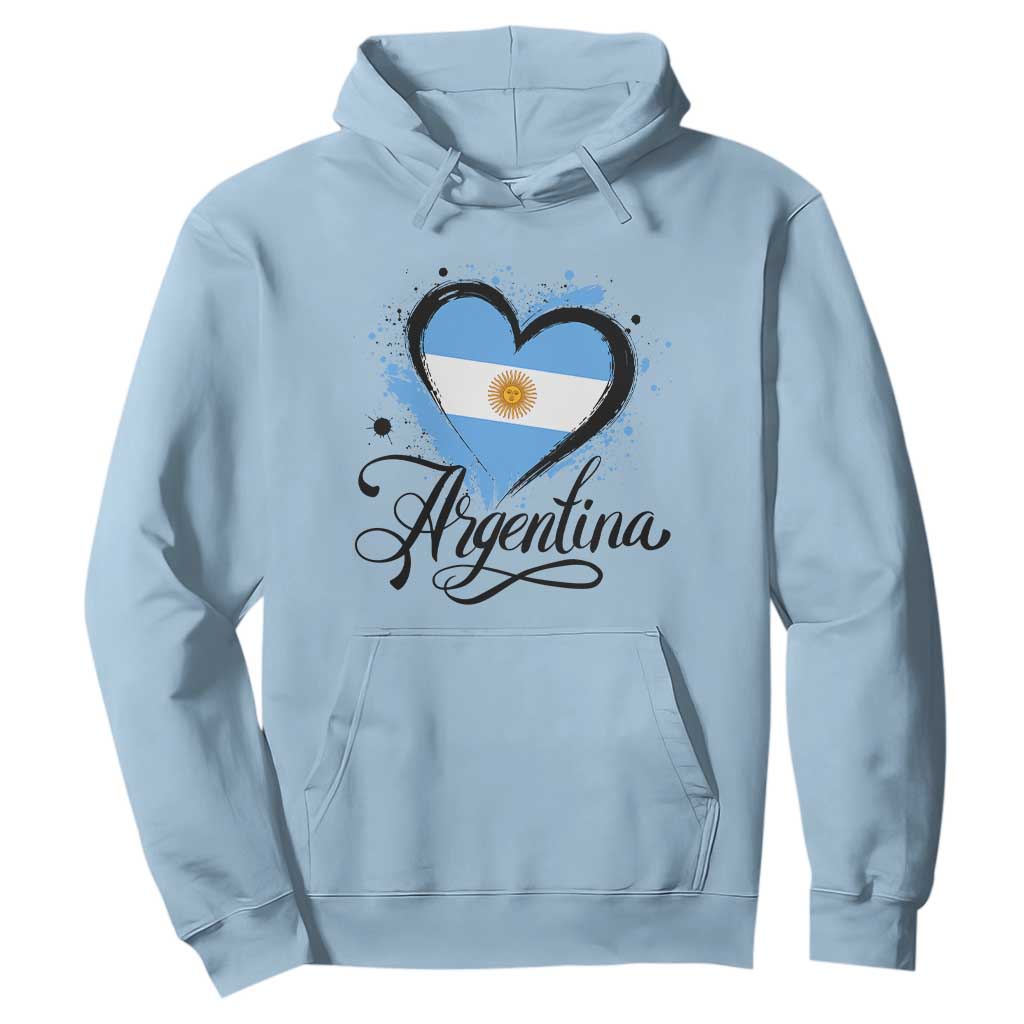 Argentina Heart Argentinian Flag Sun of May Patriotic Hoodie