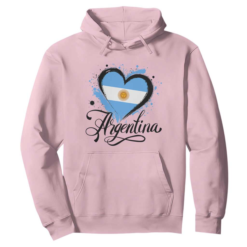 Argentina Heart Argentinian Flag Sun of May Patriotic Hoodie