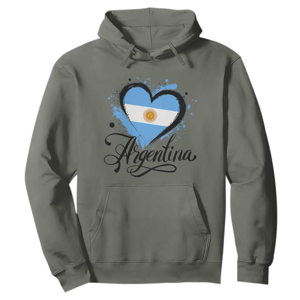 Argentina Heart Argentinian Flag Sun of May Patriotic Hoodie