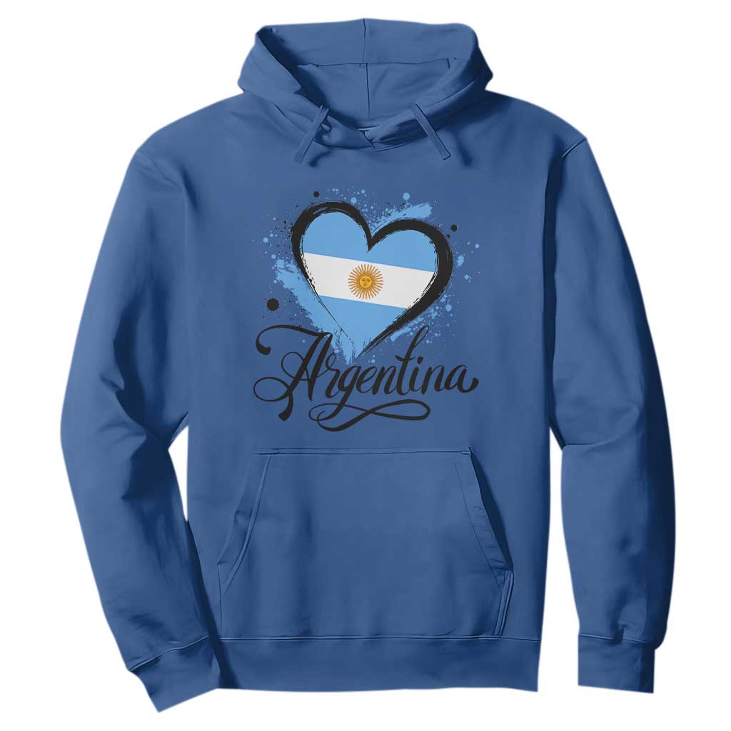 Argentina Heart Argentinian Flag Sun of May Patriotic Hoodie