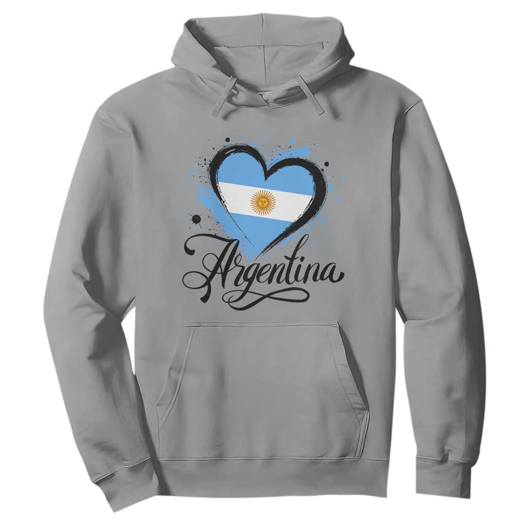 Argentina Heart Argentinian Flag Sun of May Patriotic Hoodie