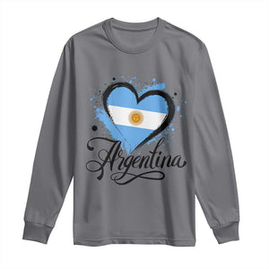 Argentina Heart Argentinian Flag Sun of May Patriotic Long Sleeve Shirt