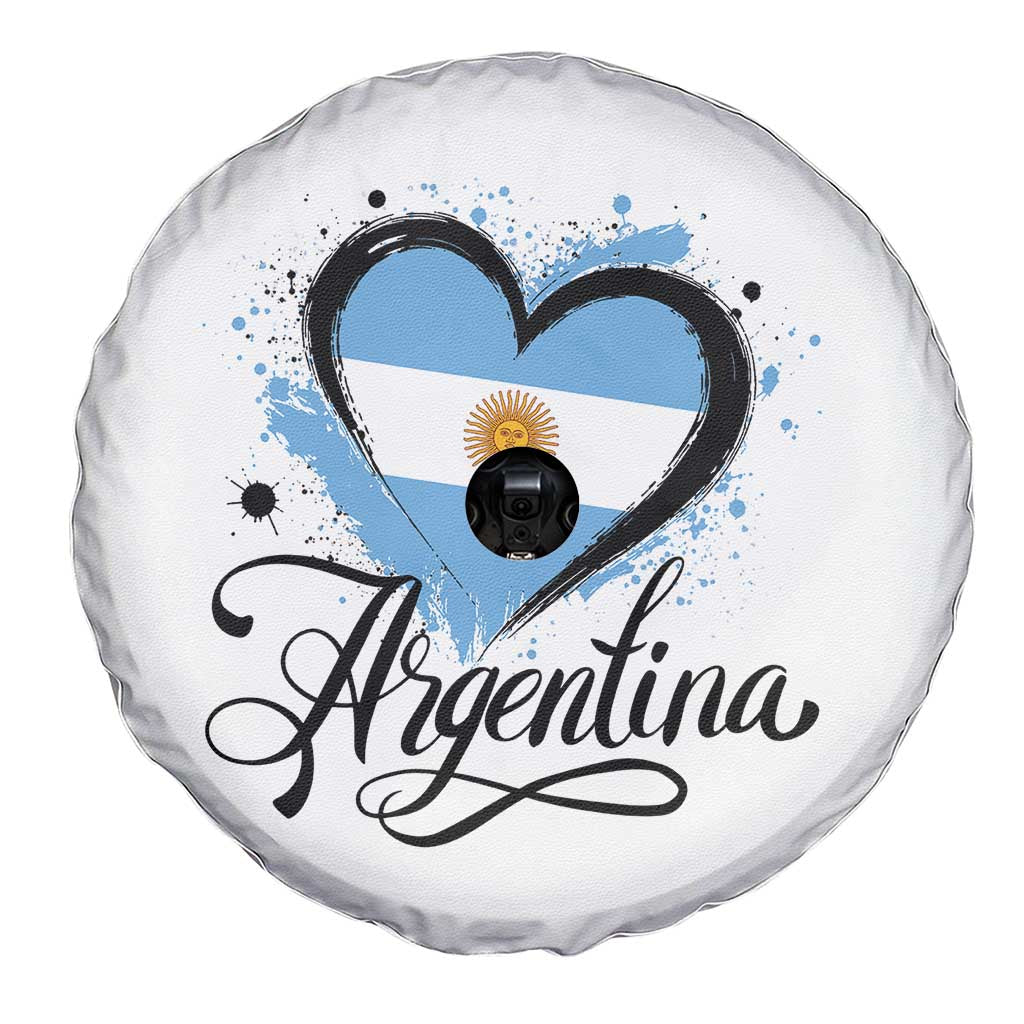 Argentina Heart Argentinian Flag Sun of May Patriotic Spare Tire Cover