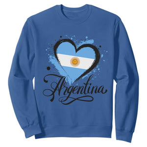 Argentina Heart Argentinian Flag Sun of May Patriotic Sweatshirt