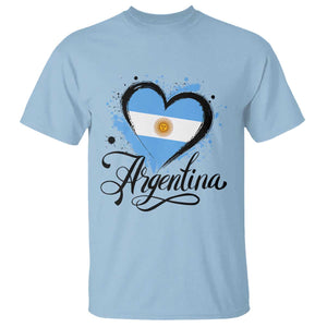 Argentina Heart Argentinian Flag Sun of May Patriotic T Shirt