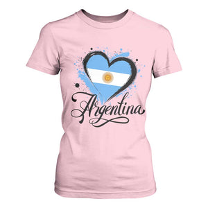 Argentina Heart Argentinian Flag Sun of May Patriotic T Shirt For Women