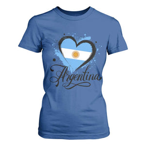 Argentina Heart Argentinian Flag Sun of May Patriotic T Shirt For Women