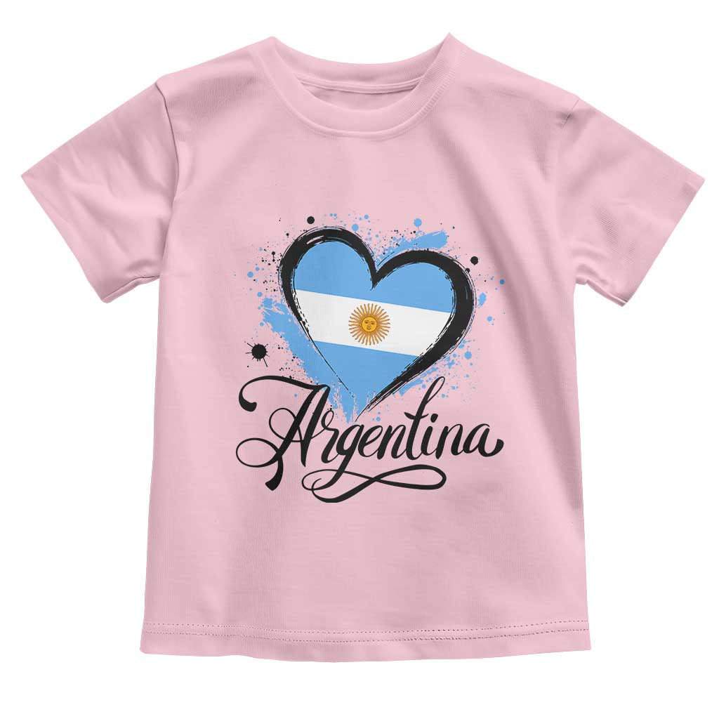 Argentina Heart Argentinian Flag Sun of May Patriotic Toddler T Shirt