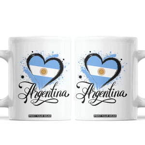 Argentina Heart Argentinian Flag Sun of May Patriotic Coffee Mug