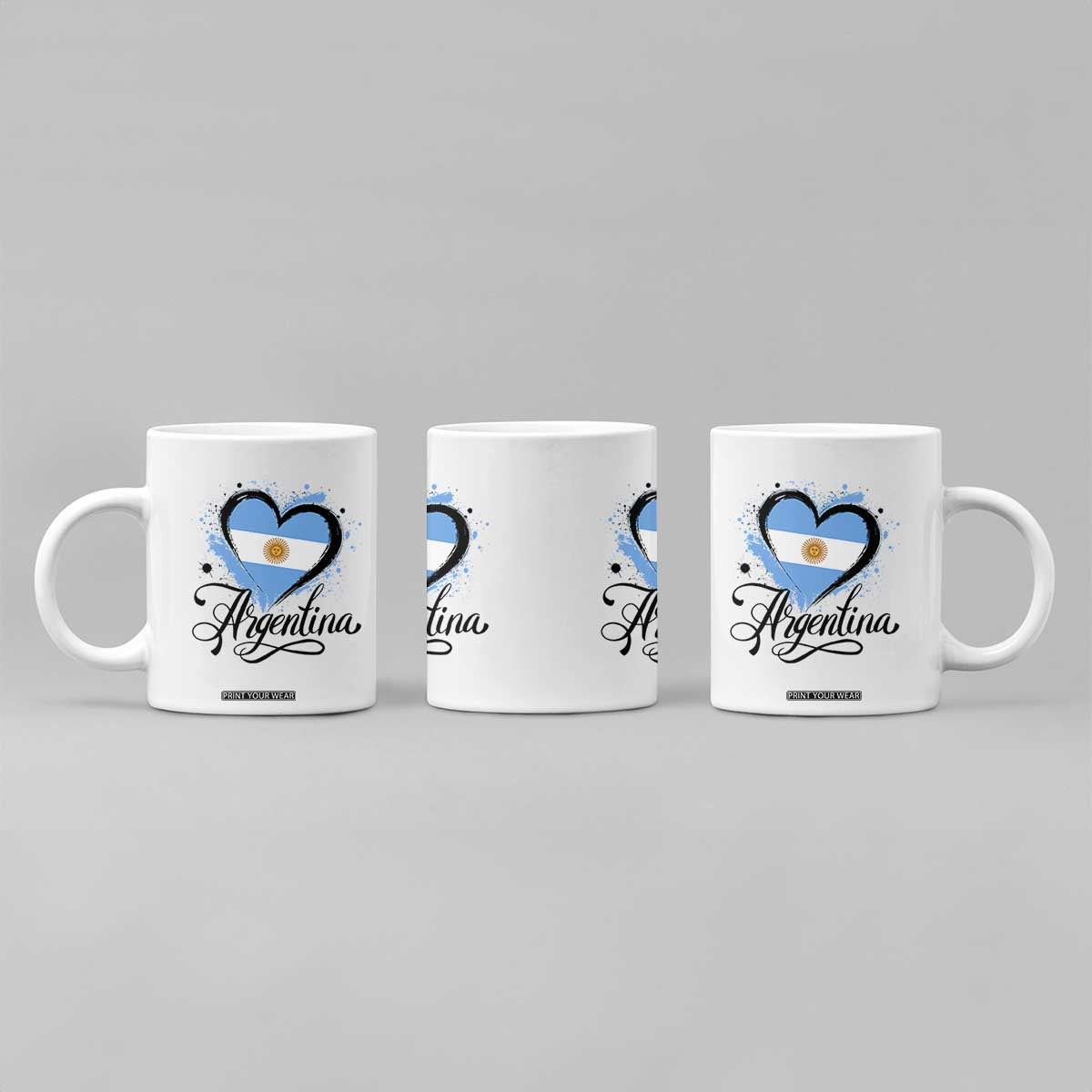 Argentina Heart Argentinian Flag Sun of May Patriotic Coffee Mug